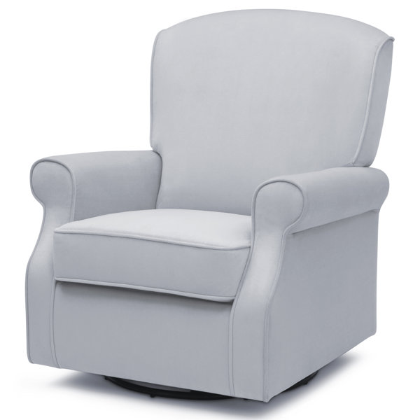 Delta Children Oakley Nursery Glider Swivel Rocker Chair, Dolphin Grey